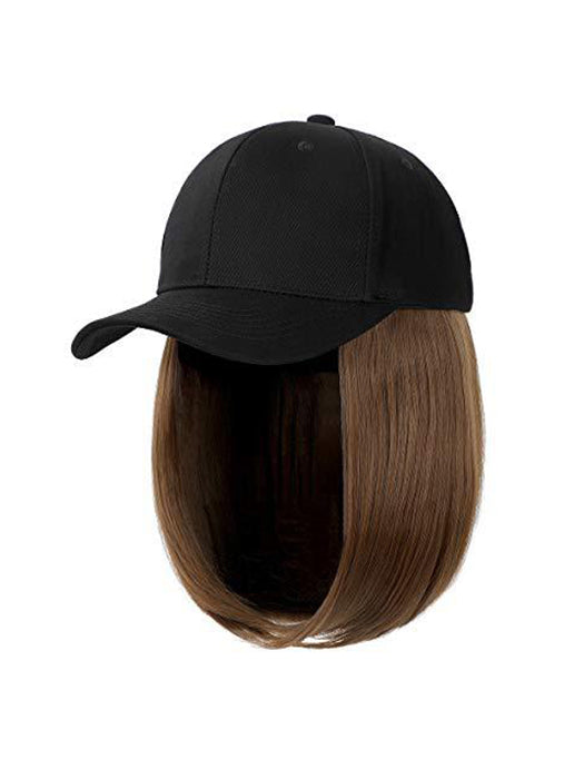 Baseball Hat Straight Bob Wig Cap By imwigs®