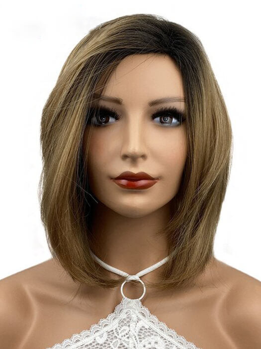 Elegant Straight Bob Rooted Synthetic Wig By imwigs®