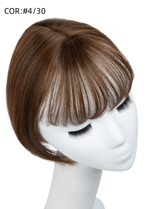 Short Heat-stylable Straight Synthetic Toppers With Bangs By imwigs®