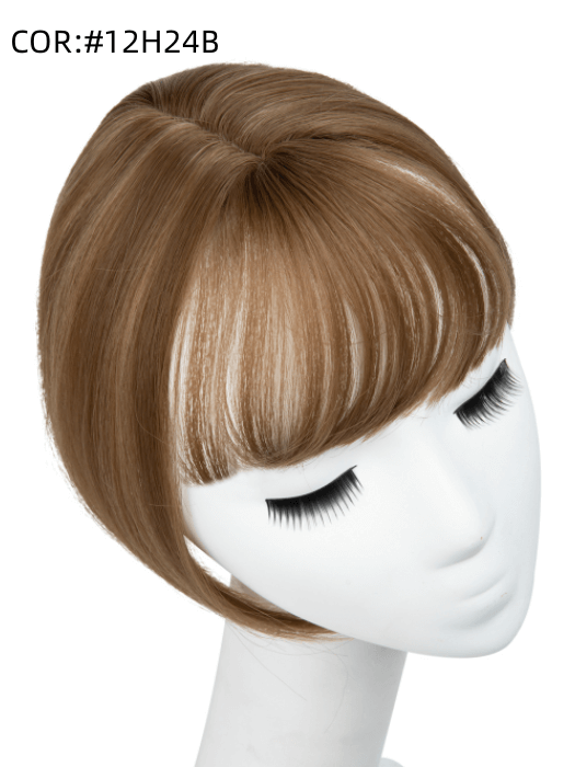 Short Heat-stylable Straight Synthetic Toppers With Bangs By imwigs®