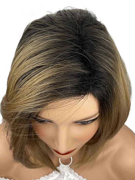 Elegant Straight Bob Rooted Synthetic Wig By imwigs®
