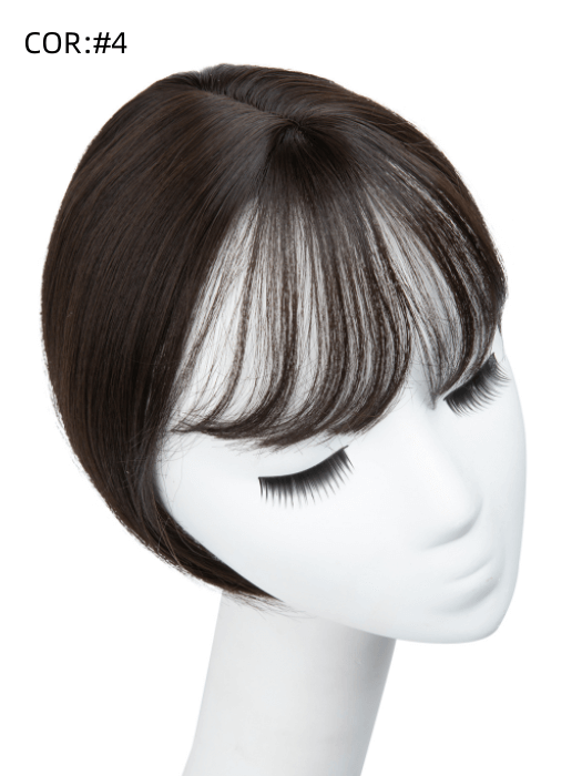 Short Heat-stylable Straight Synthetic Toppers With Bangs By imwigs®
