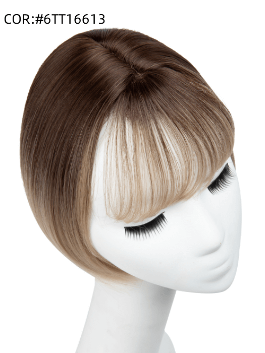 Short Heat-stylable Straight Synthetic Toppers With Bangs By imwigs®