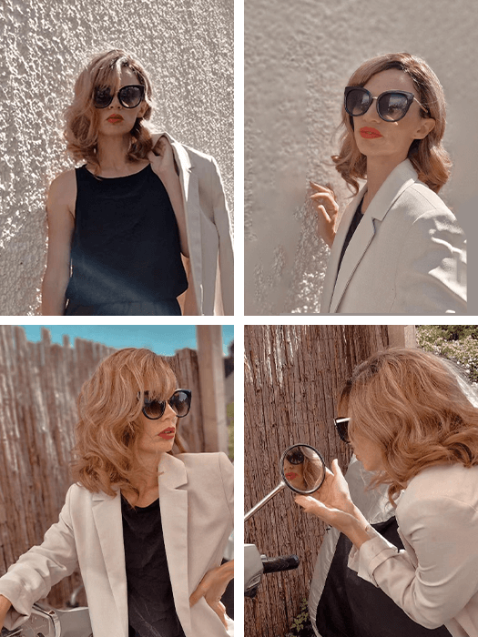 Sexy Medium Bob Wavy Synthetic Wigs With Roots By imwigs®
