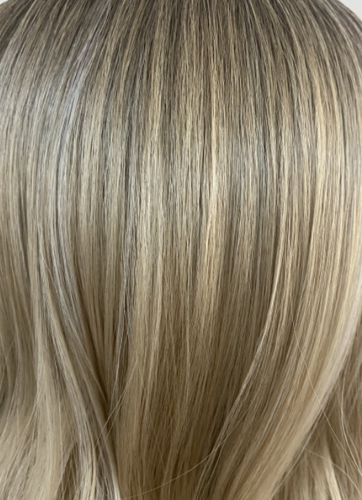 24 Inch Long Ombre Blonde Highlighted Waved Lace Part Wig By imwigs®