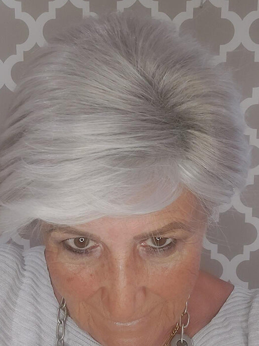 Short Light Gray Synthetic Wigs With Layered Wigs By imwigs®