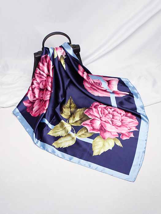 Soft Printed Silk Scarf hair Accessories