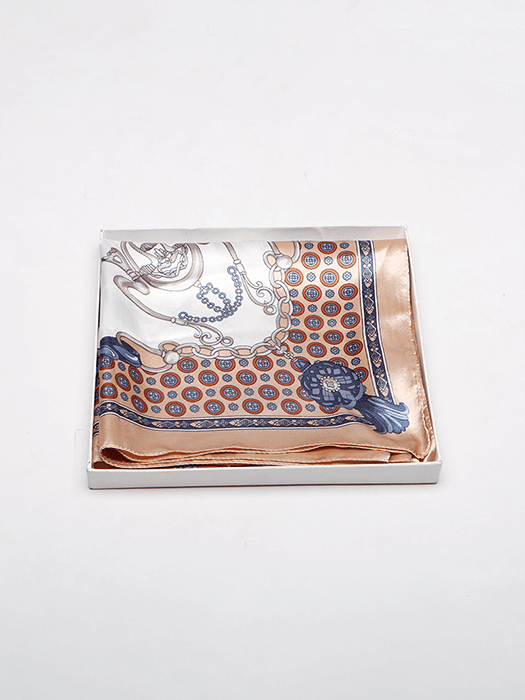 Soft Printed Silk Scarf hair Accessories