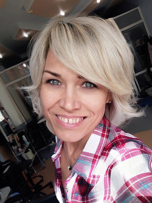 Soft Short Layered Straight Synthetic Wig By imwigs®