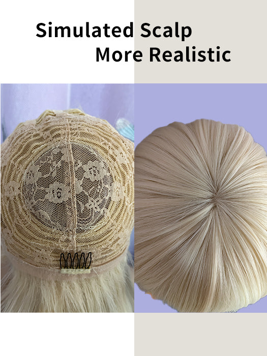 Sexy Middle Length Straight Layered Wigs Blonde Synthetic Wigs By imwigs®