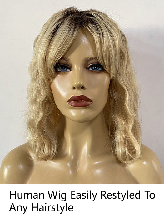 Silky Shoulder Length Straight Blonde Human Hair Wigs By imwigs®