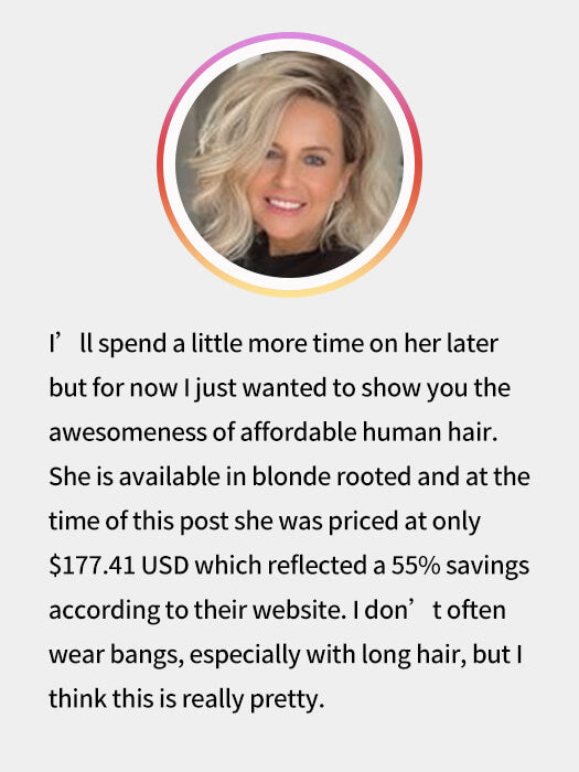 Softly Swept Bangs Straight Blonde Human Hair Wigs By imwigs®