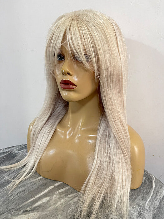 Carrie Long Straight Lace Front Human Hair Wigs With Bangs By imwigs®