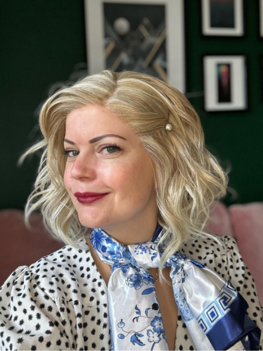 Trendy Short Bob Wavy Blonde Lace Front Synthetic Wigs By imwigs®