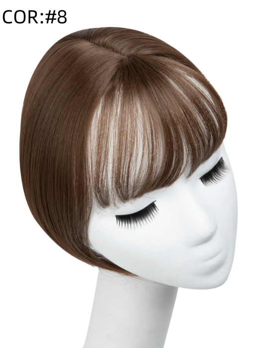 Short Heat-stylable Straight Synthetic Toppers With Bangs By imwigs®
