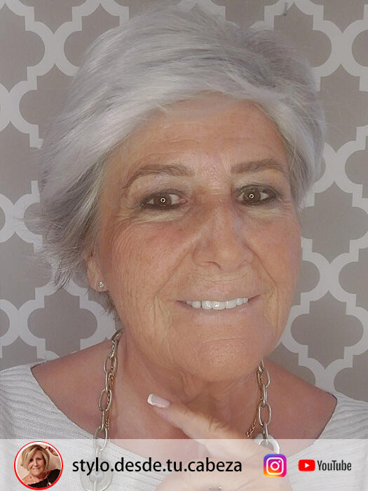 Short Light Gray Synthetic Wigs With Layered Wigs By imwigs®