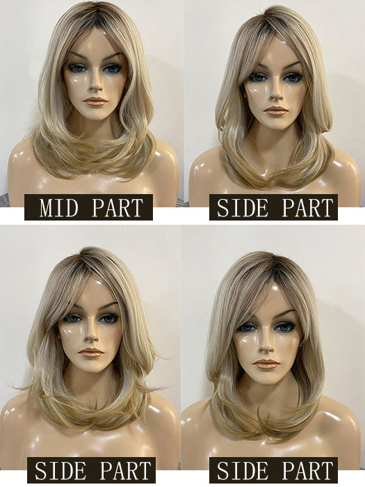 Average Mid-Length Layered Synthetic Wig (Basic Cap) By imwigs®