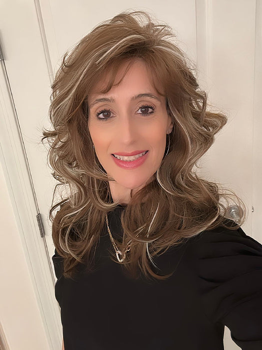 Natural Mid-Length Curly Synthetic Wig By imwigs®
