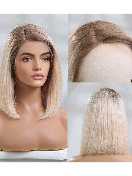 Ombre Bob Blonde Wigs For Women Human Hair Wigs Lace Part Wigs By imwigs®