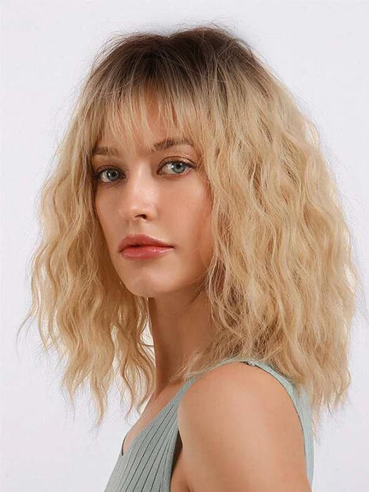 Silky Shoulder Length Straight Blonde Human Hair Wigs By imwigs®
