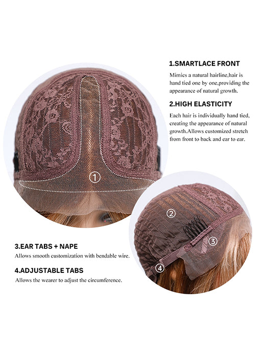 Glamorous Middlle Part Wavy Wigs Lace Frontal Synthetic Wig By imwigs®
