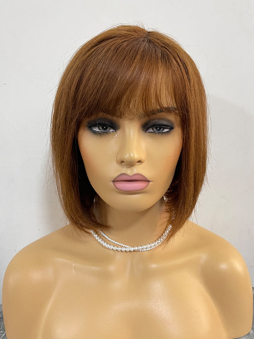 Short Bob Straight Brown Human Hair Wigs By imwigs®
