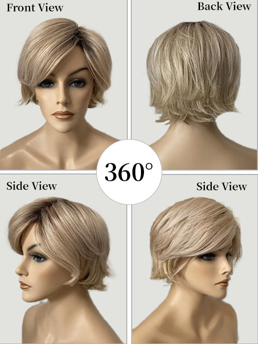 Soft Short Layered Straight Synthetic Wig By imwigs®