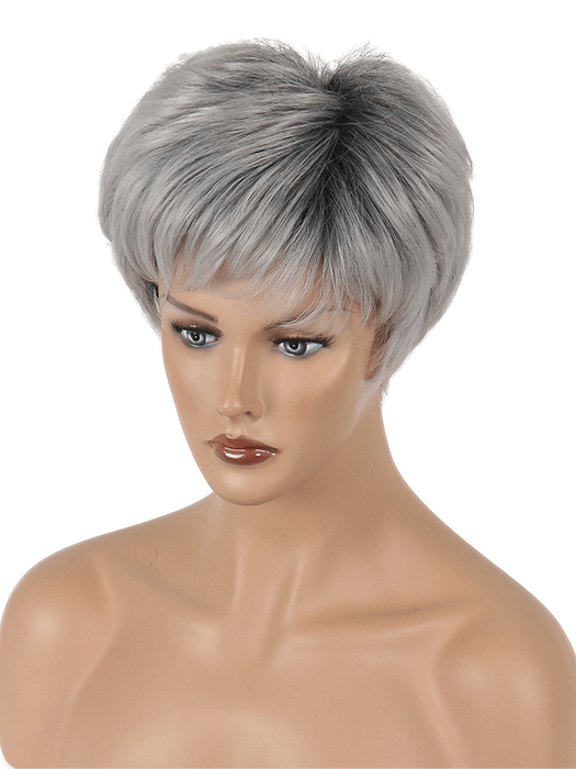 Short Straight Wigs Synthetic Wigs With Roots By imwigs®