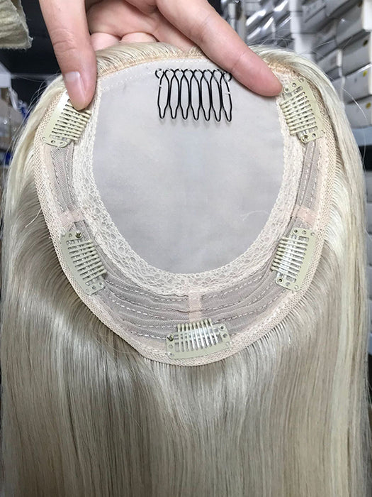 16 Inch Straight Mono Part Human Hair Toppers By imwigs®