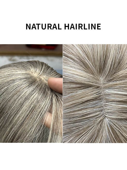 Granny Gray Straight Human Hair Toppers By imwigs®