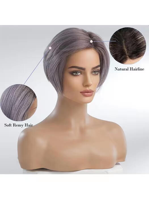 Short Pixie Cut Wigs Straight Bob Wigs Lace Front Human Hair Wigs