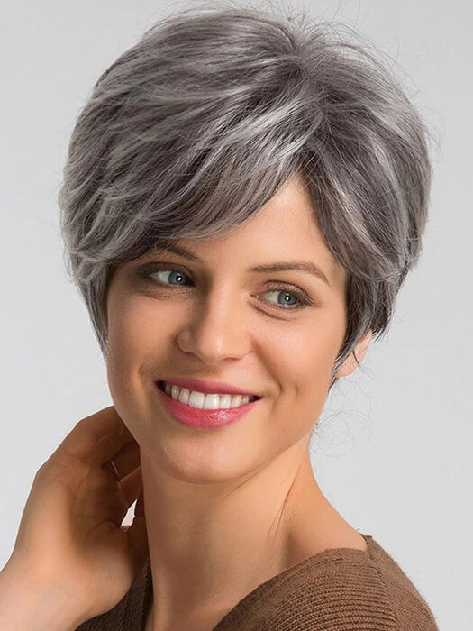 Pixie Short Spiky Wigs Layered Straight Synthetic Blend Human Hair Wigs By imwigs®