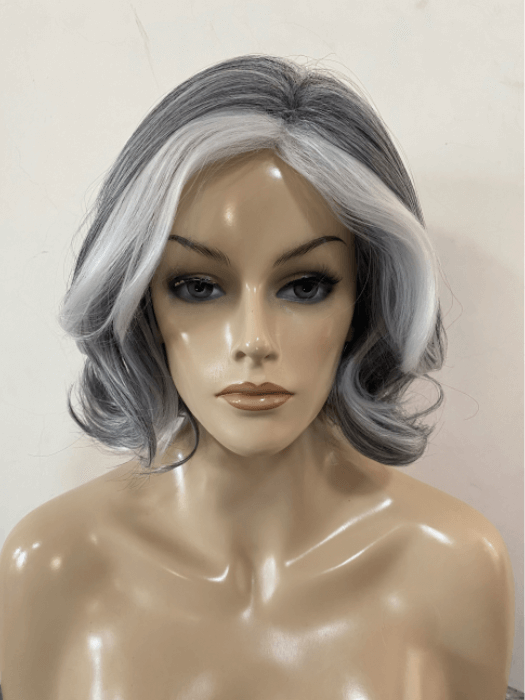 Medium Bob Mixed GrayWigs Synthetic Wig By imwigs®