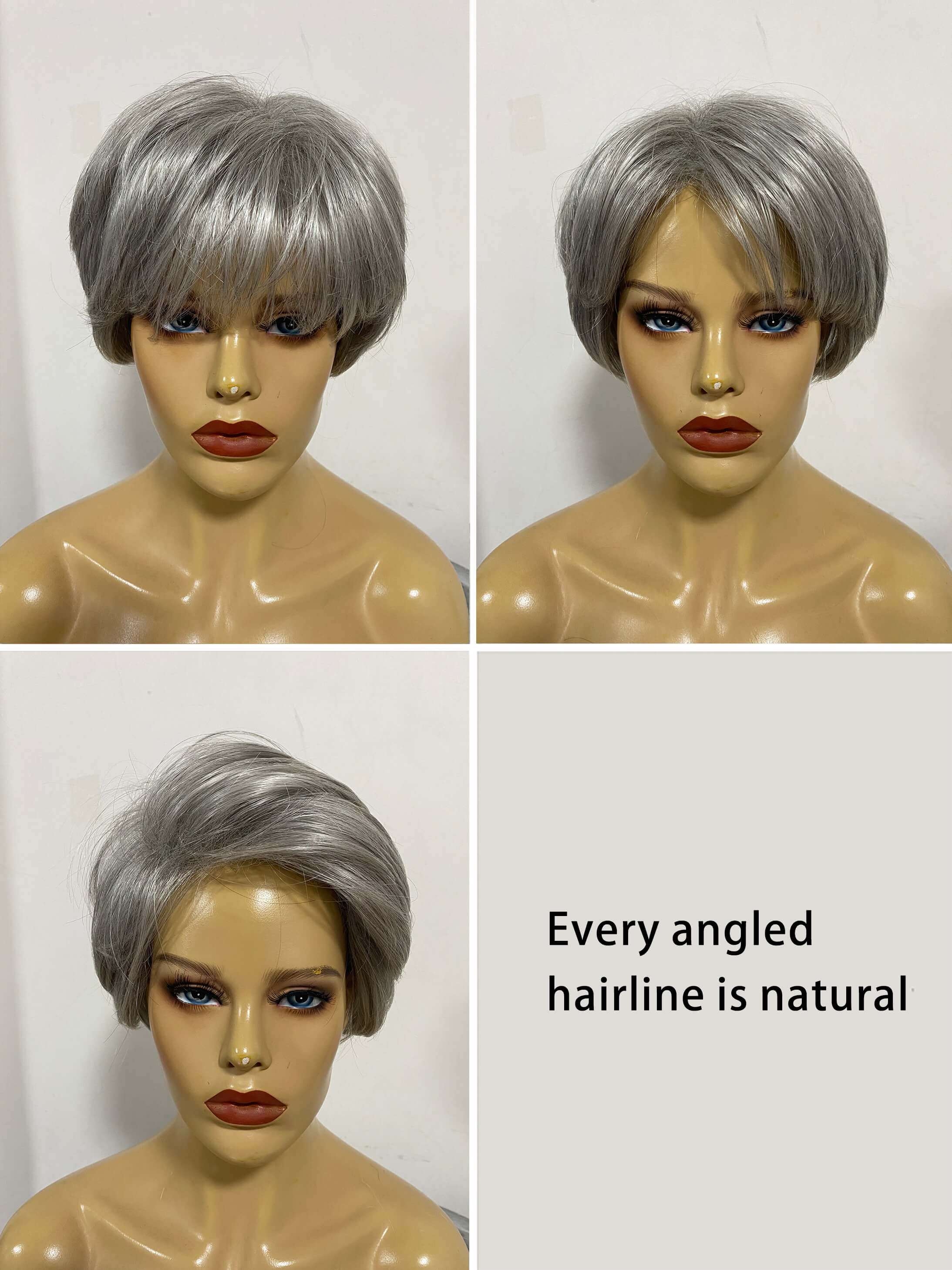 Short Cut Straight Capless Synthetic Wigs With Bangs By imwigs®
