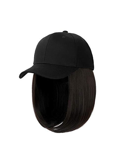 Baseball Hat Straight Bob Wig Cap By imwigs®