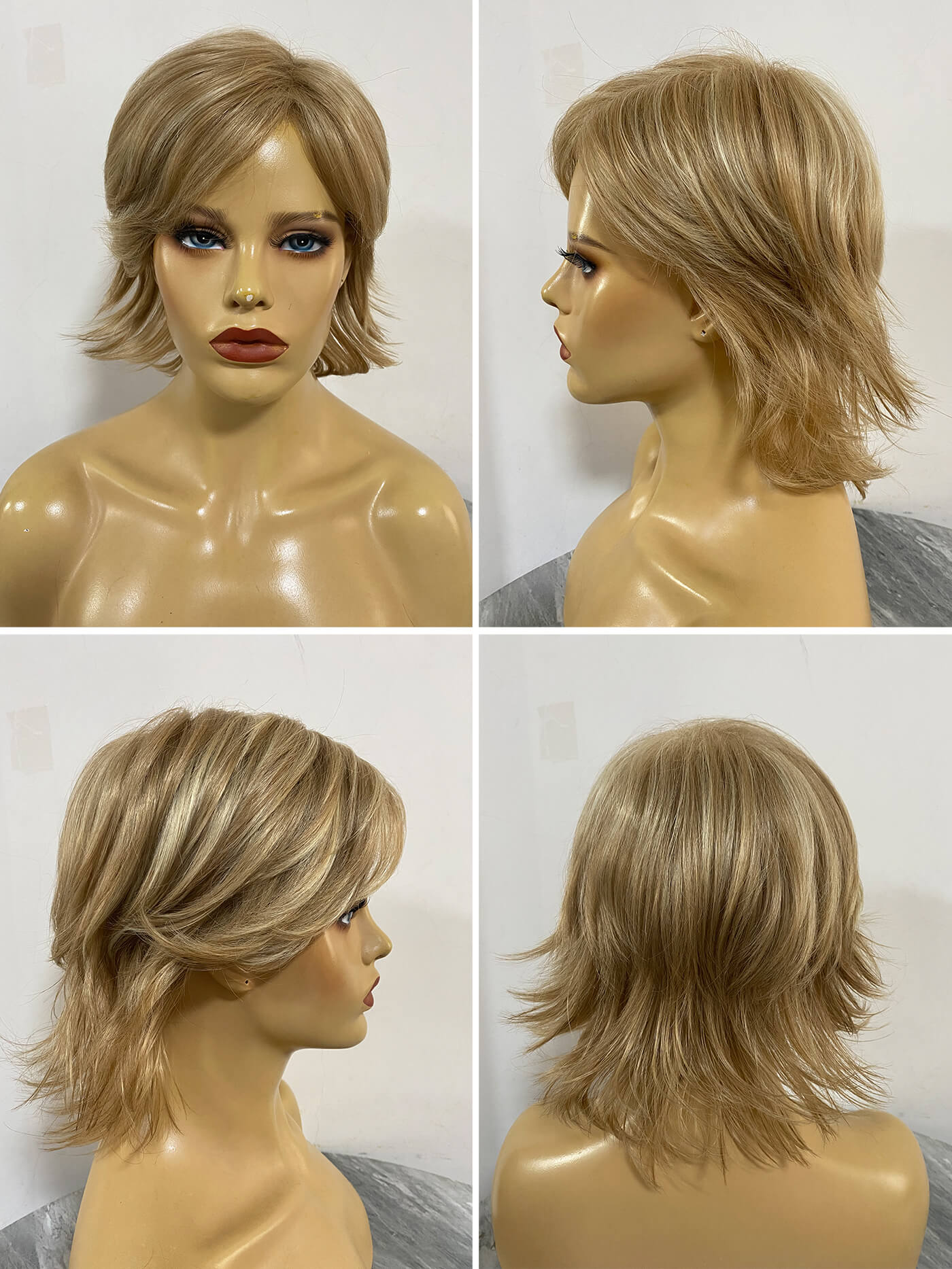 Fluffy Mid-length Layered Wavy Synthetic Wig (12 Inch) By imwigs®