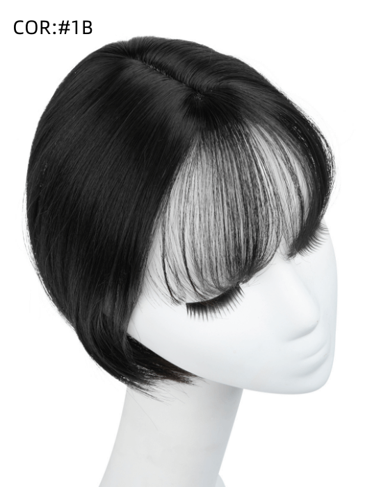 Short Heat-stylable Straight Synthetic Toppers With Bangs By imwigs®