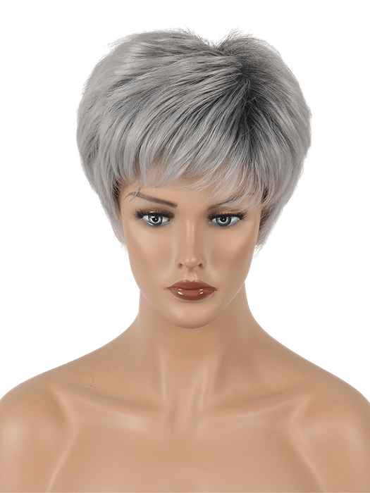 Short Straight Wigs Synthetic Wigs With Roots By imwigs®
