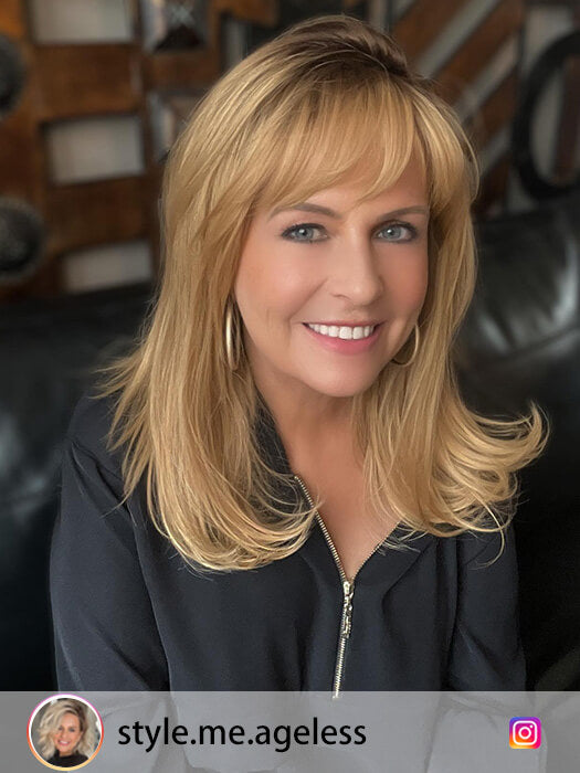 Softly Swept Bangs Straight Blonde Human Hair Wigs By imwigs®