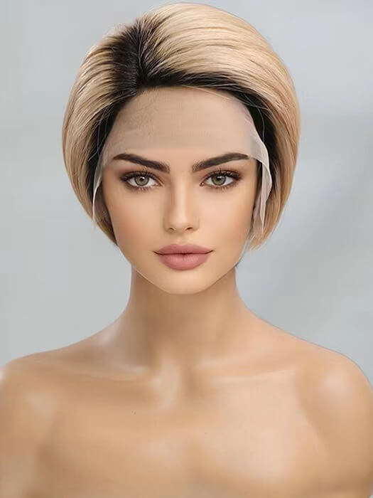Short Pixie Cut Wigs Straight Bob Wigs Lace Front Human Hair Wigs
