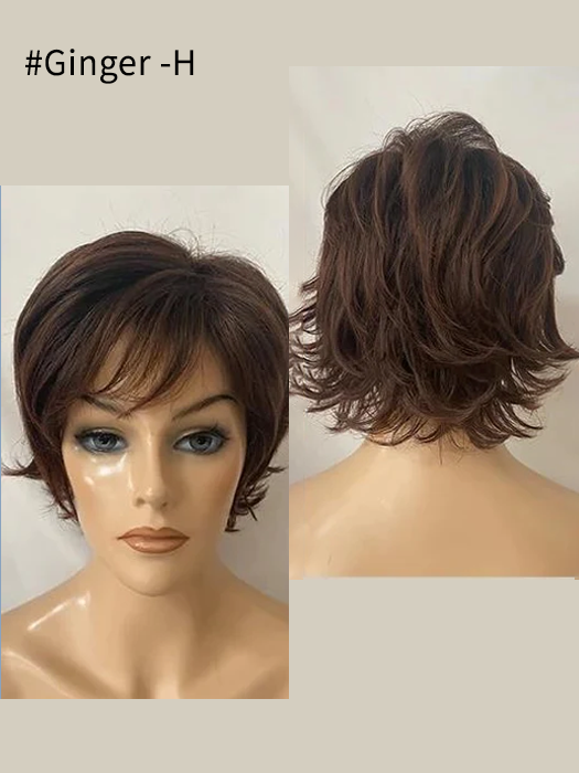 Sky Short Bob Straight Layered Synthetic Wig By imwigs®