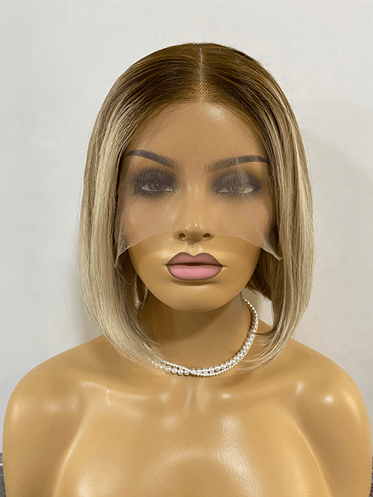 Bob Blonde With Brown Roots Wigs Lace Front Human Hair Wigs By imwigs®