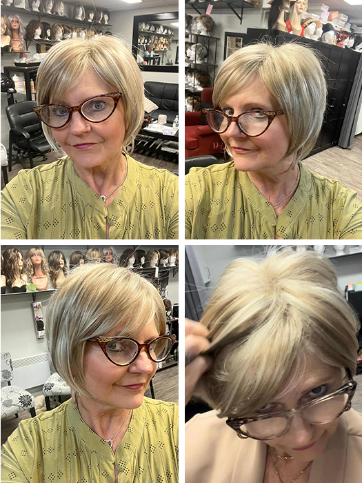 Short Bob Straight Blonde Color Synthetic Wig By imwigs®