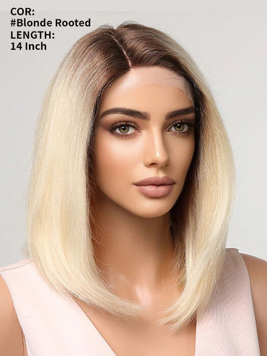 Ombre Bob Blonde Wigs For Women Human Hair Wigs Lace Part Wigs By imwigs®