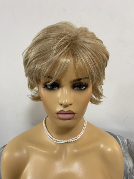 Sky Short Bob Straight Layered Synthetic Wig By imwigs®