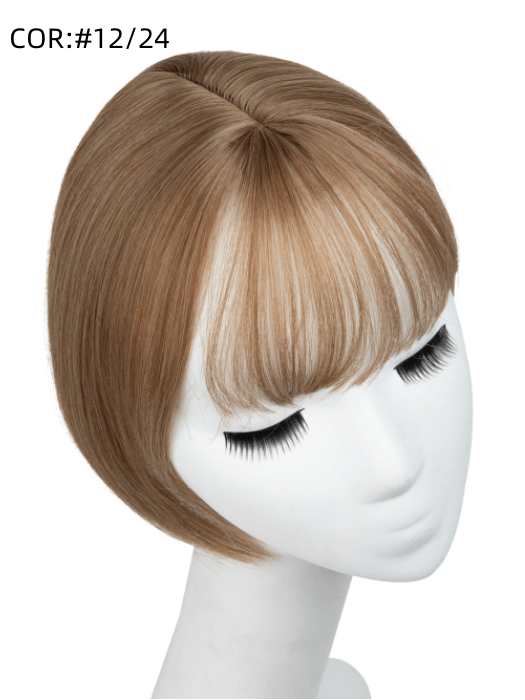Short Heat-stylable Straight Synthetic Toppers With Bangs By imwigs®