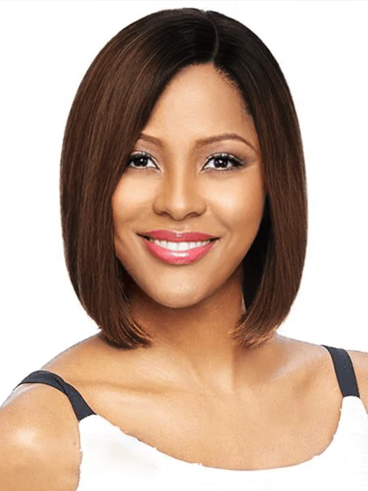 Medium Straight Bob Wigs Lace Frontal Synthetic Wigs By imwigs®