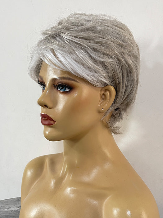 Annie Short Gray Wigs Straight Human Hair Wigs By imwigs®