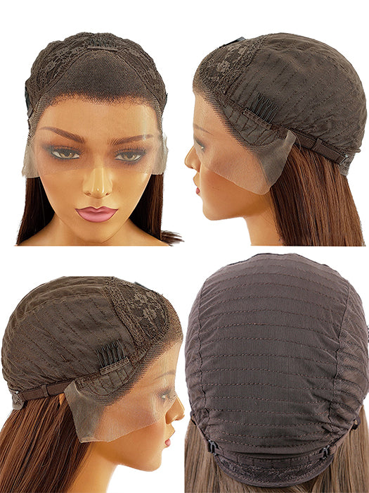 Cascading layered Long Beach Waves Lace Front Synthetic Wig By imwigs®