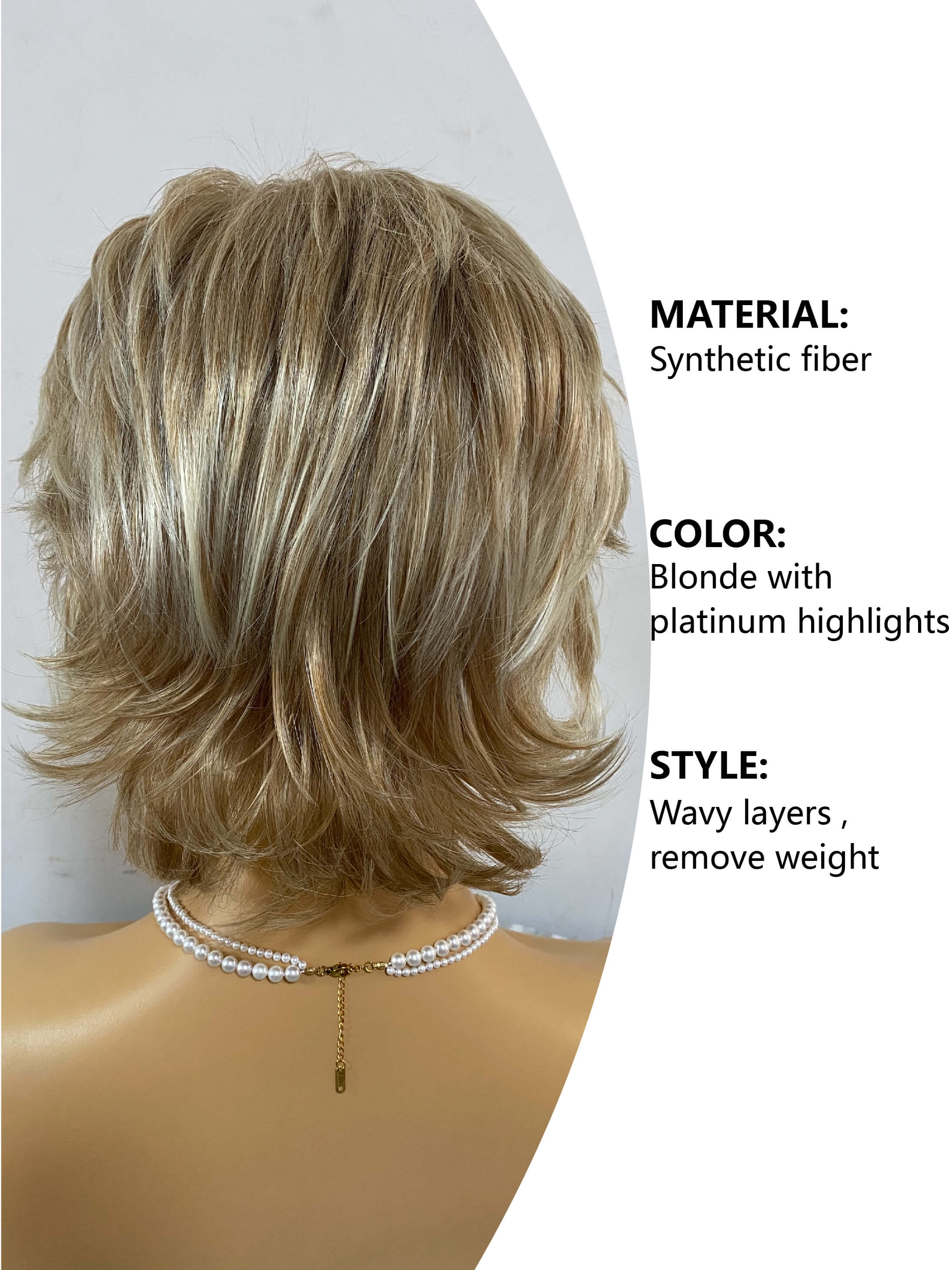 Sky Short Bob Straight Layered Synthetic Wig By imwigs®